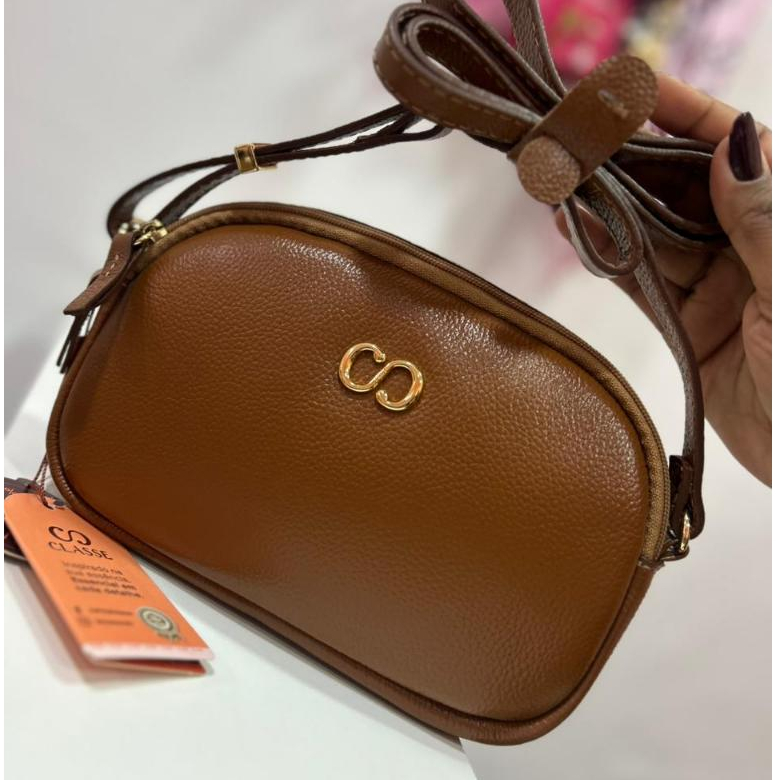 Bolsa de couro Crossbody Jeni Couro Legítimo em Oferta na Shopee
