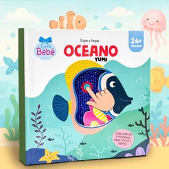 Livro Infantil Sensorial Para Bebês - Oceano Toque E Sinta Com Texturas Capa Dura Premium