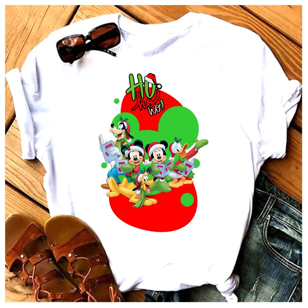 Camiseta Natal em Família Blusa Natal Disney Adulto, Infantil ou Body Promoção Natal Mickey Minnie Pluto Pateta Margarid