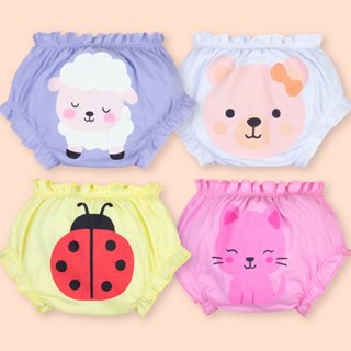 Kit de Calcinhas Tapa Fralda para Bebê Menina Estampas 4 Peças - Até 2 Anos em Oferta na Shopee