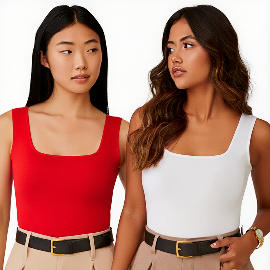 Blusa Feminina Decote Quadrado Suplex Premium Básica | Confortável, Estilosa e Perfeita para o Verão