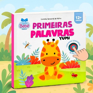 Livro Infantil Bebê Minhas Primeiras Palavras Sensorial De Feltro Montessori Capa Dura Premium em Oferta na Shopee
