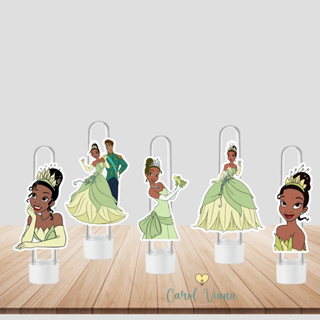 Aplique Tubete Princesa e o Sapo - Tiana | Topper de Papel - Aplique Lembrancinhas - Topper Docinho - Festa Infantil em Oferta na Shopee