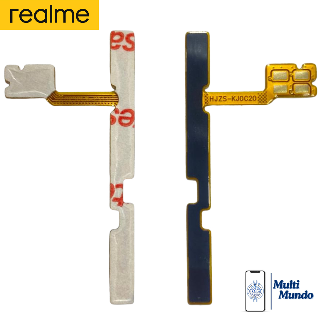 Cabo Botão Flex Power Ligar Volume Para Realme C20 / C21