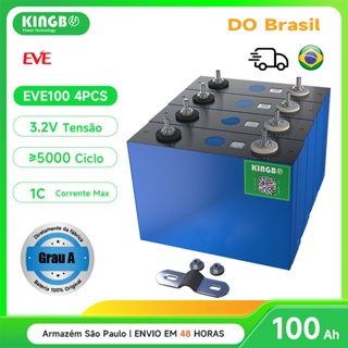 Kingbo Power 4PCS EVE100Ah lifepo4 Bateria 3.2 V Grau A Bateria para sistema solar off-grid em Oferta na Shopee