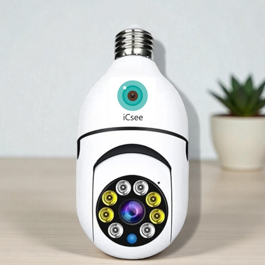 Câmera Wifi Lampada 360˚  Fácil Instalação Bocal com Visão Noturna e Controle pelo Celular
