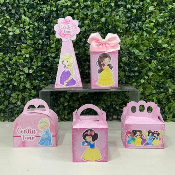 Personalizados Princesas - Princesas Cute - Lembrancinhas - kit festa - festa infantil - PEGUE E MONTE