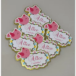Aplique nome e idade em qualquer tema 3D- Personalizado Jardim /Lembrancinha / Festa Infantil