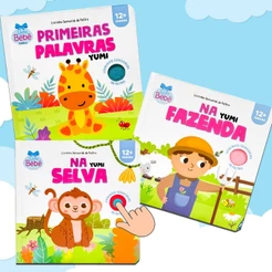 Coleção Livrinho Sensorial Toque E Sinta - Livro Para Bebê 0-1 Ano Texturas Macias De Feltro Capa Dura