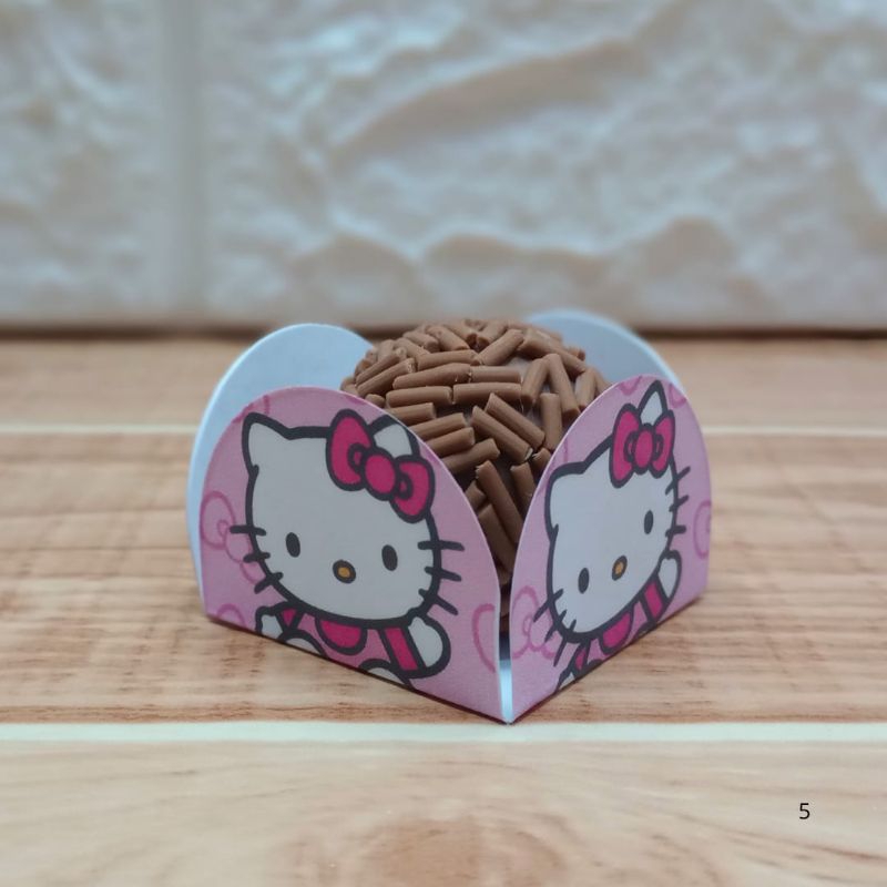 ENVIO EM 24 - Forminhas para Docinhos e Brigadeiros Hello Kitty Lembrancinha Festa Aniversário