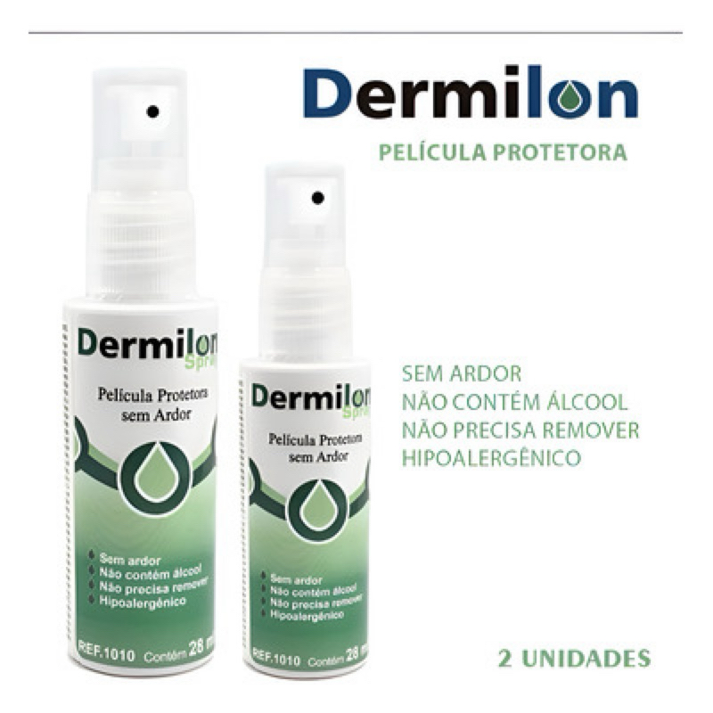 Dermilon Spray Película Protetora Sem Ardor. Kit 2 unidades em Oferta na Shopee