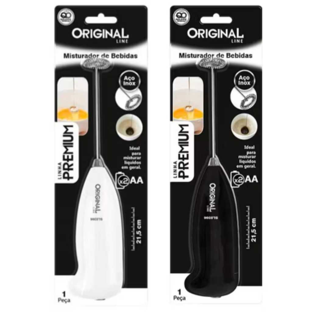 Misturador de Bebidas Manual Premium Aço Inox Espumador de Café, Capuccino, Ovos e Chocolate