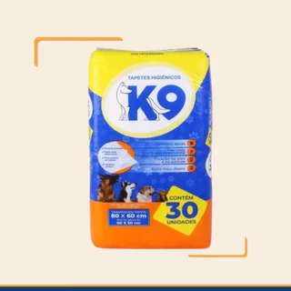 Tapete Higiênico K9 80x60cm com 30 Unidades Super Absorvente para Cães e Filhotes Controle de Odor P