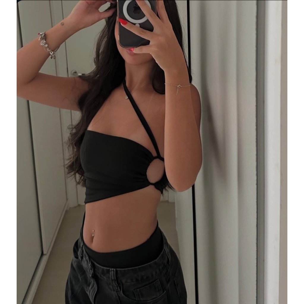 BODY COM ABERTURA  NA LATERAL COM TIRAS AJUSTÁVEIS, FORRADO, SEM BOJO (TECIDO SUPLEX) em Oferta na Shopee