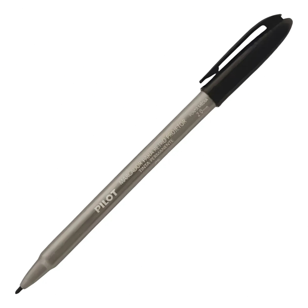 Caneta Marcador Permanente Pilot Preto 2.0 Original Kit C/ 3, 5, 8, 12 Unidades — imagem 2 de 2