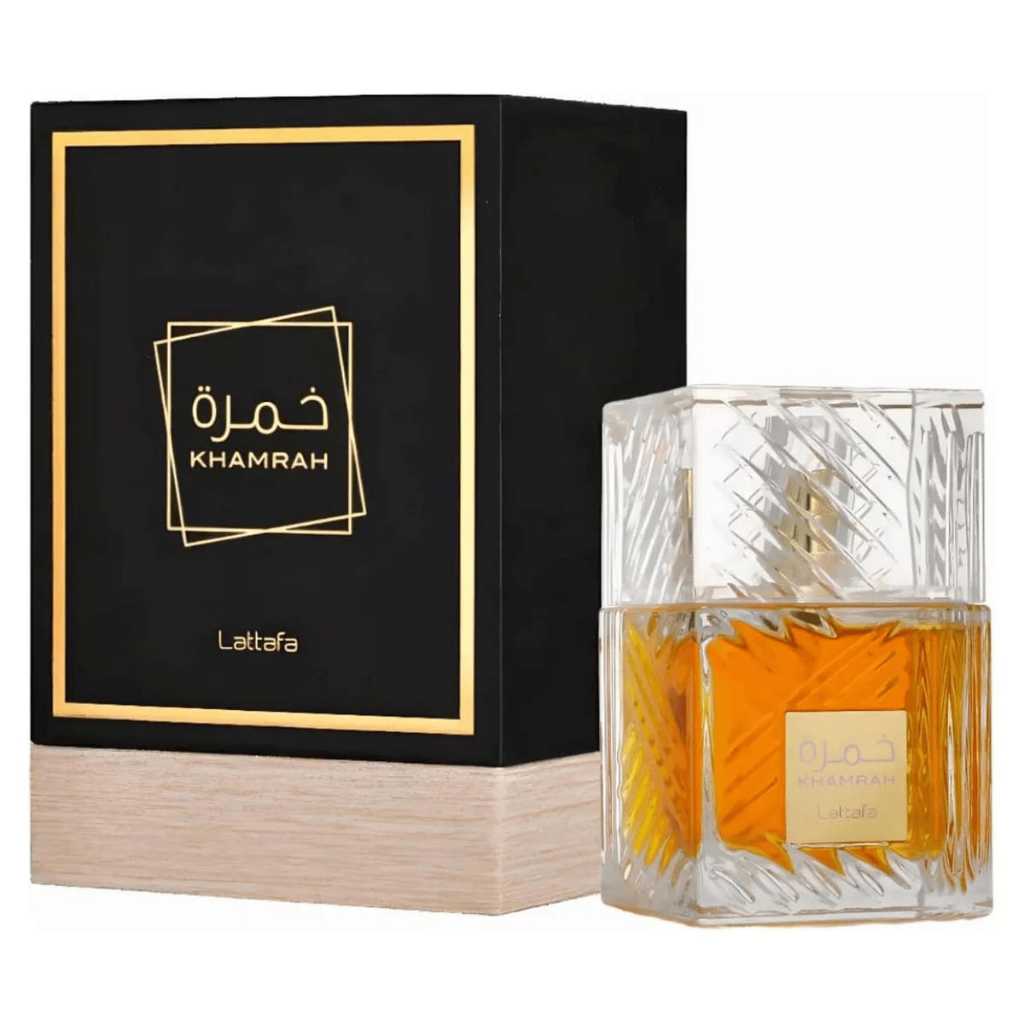 Perfume Árabe Lattafa Khamrah 100% Original Eau de Parfum Unissex Edp 100Ml — R$ 389,00 em Shopee
