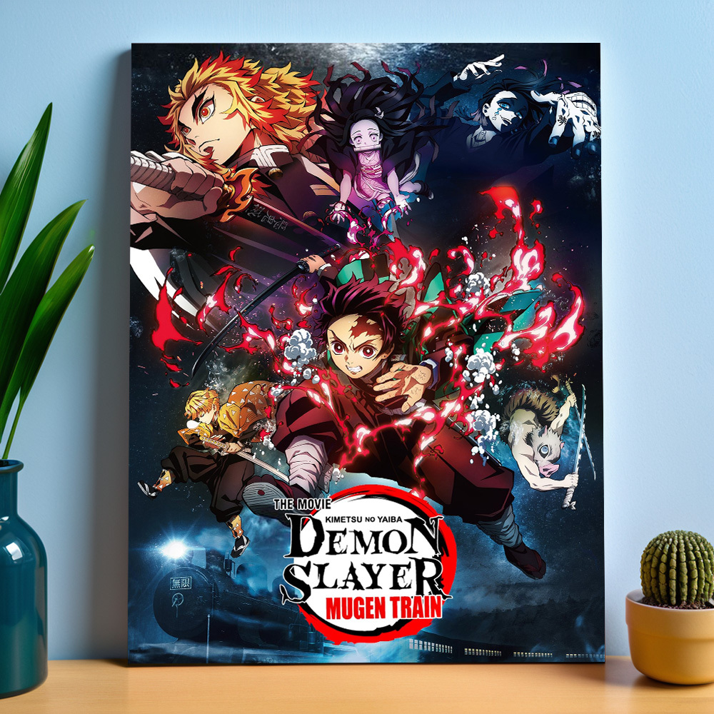 Placa Decorativa Demon Slayer Kimetsu no Yaiba Castelo Infinito (Quadro Placas Decorativas MDF de Animes) em Oferta na Shopee