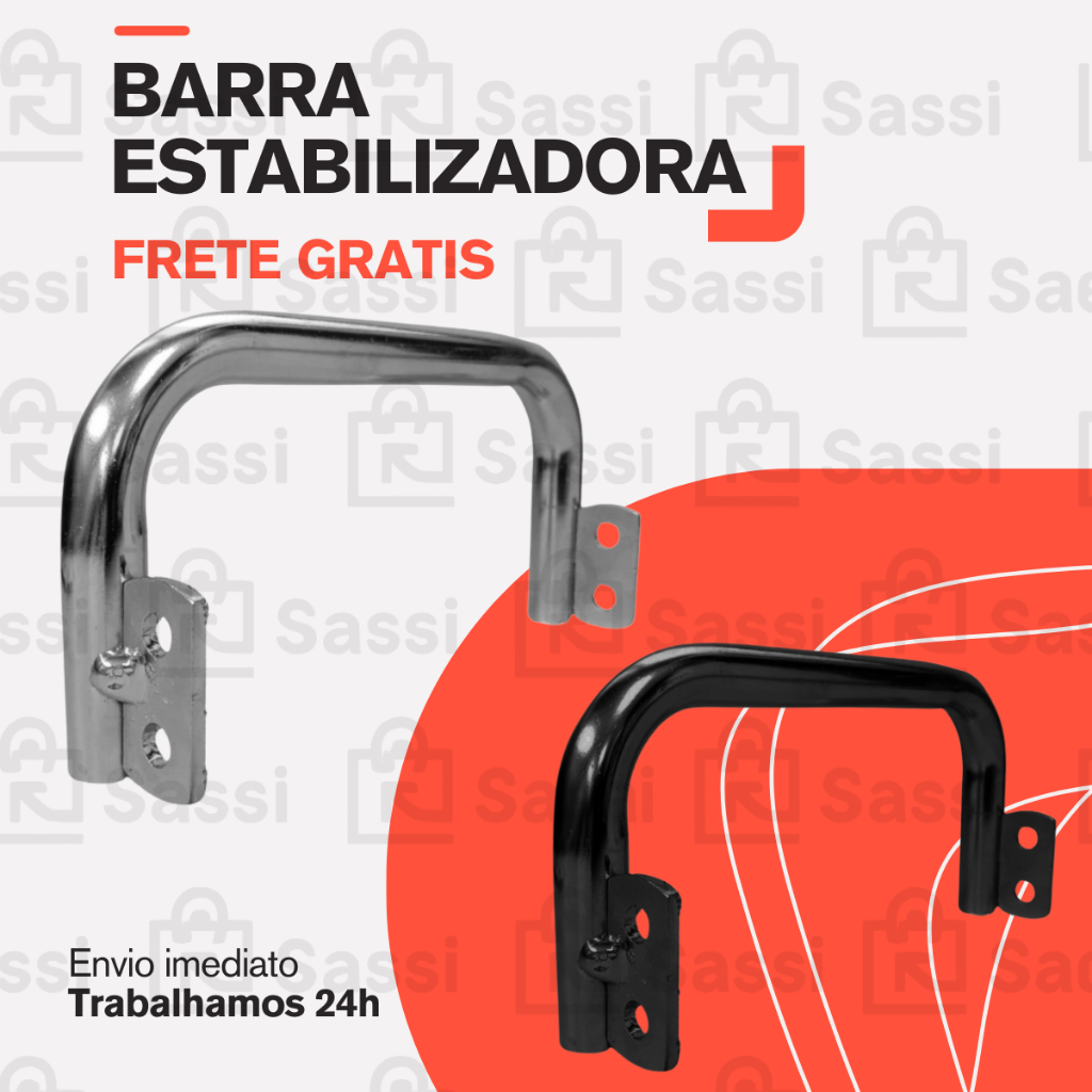 Barra Estabilizadora CROMADA LISA/PRETA Cg Titan Fan Start 125 150 160 2014 até  2020, 2021, 2022 em Oferta na Shopee