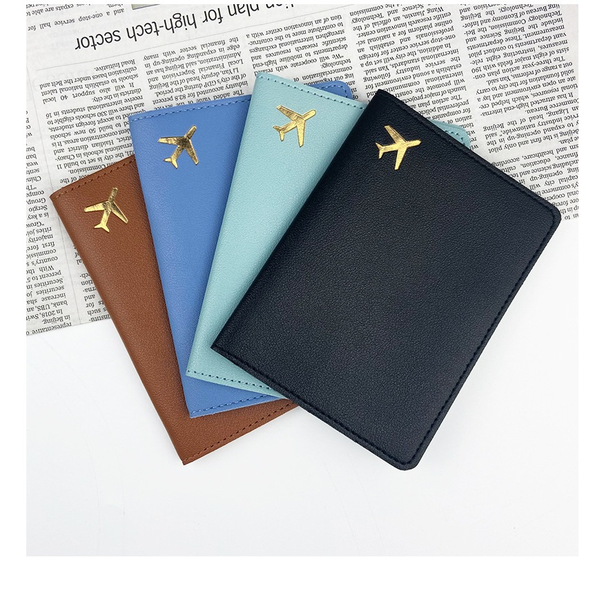 Imagem Porta Passaporte Carteira De Viagem De Couro PU Capa Para Vários Cartões Documentos