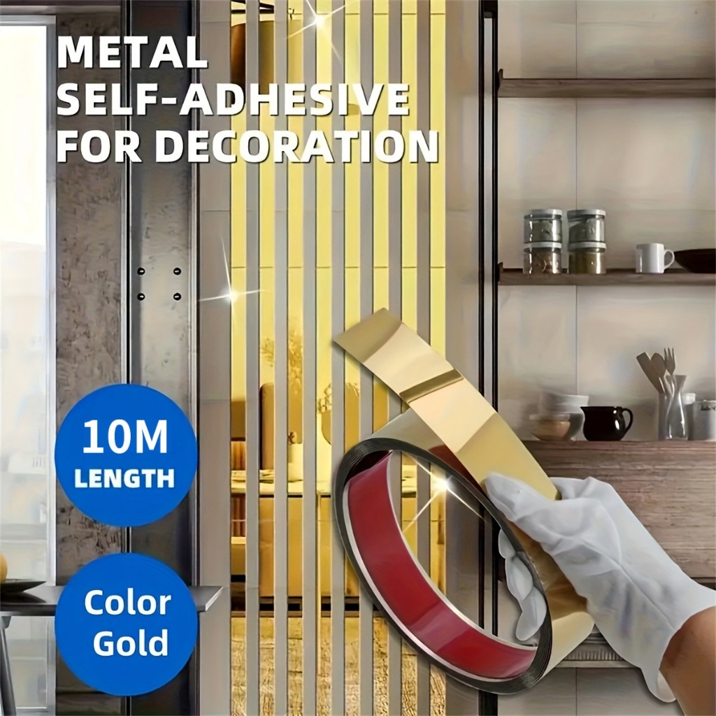 Fita Metalizada De Pvc 1cm/1.5cm/2cm/3cm/4cm Com Dupla face / 10 METROS em Oferta na Shopee