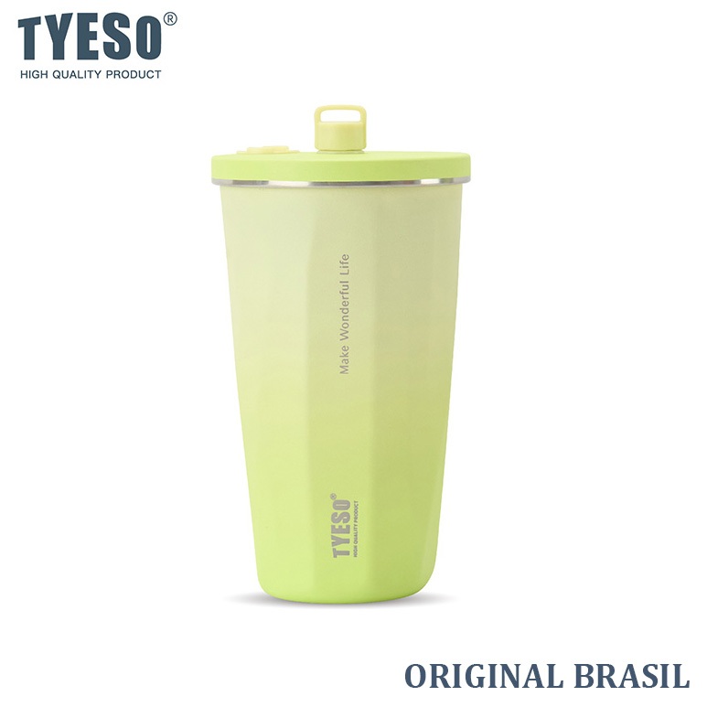 TYESO Caneca de Café de Aço Inoxidável Copo Térmico de Aço Inoxidável com Canudo Mantém Café Quente e Bebidas Geladas em Oferta na Shopee