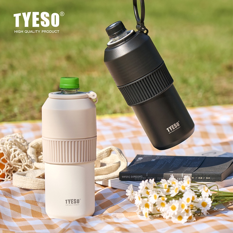 TYESO Garrafa térmica para bebidas 350-680ml/900-1000ml Dois tamanhos Pra manter a garrafa gelada em Oferta na Shopee