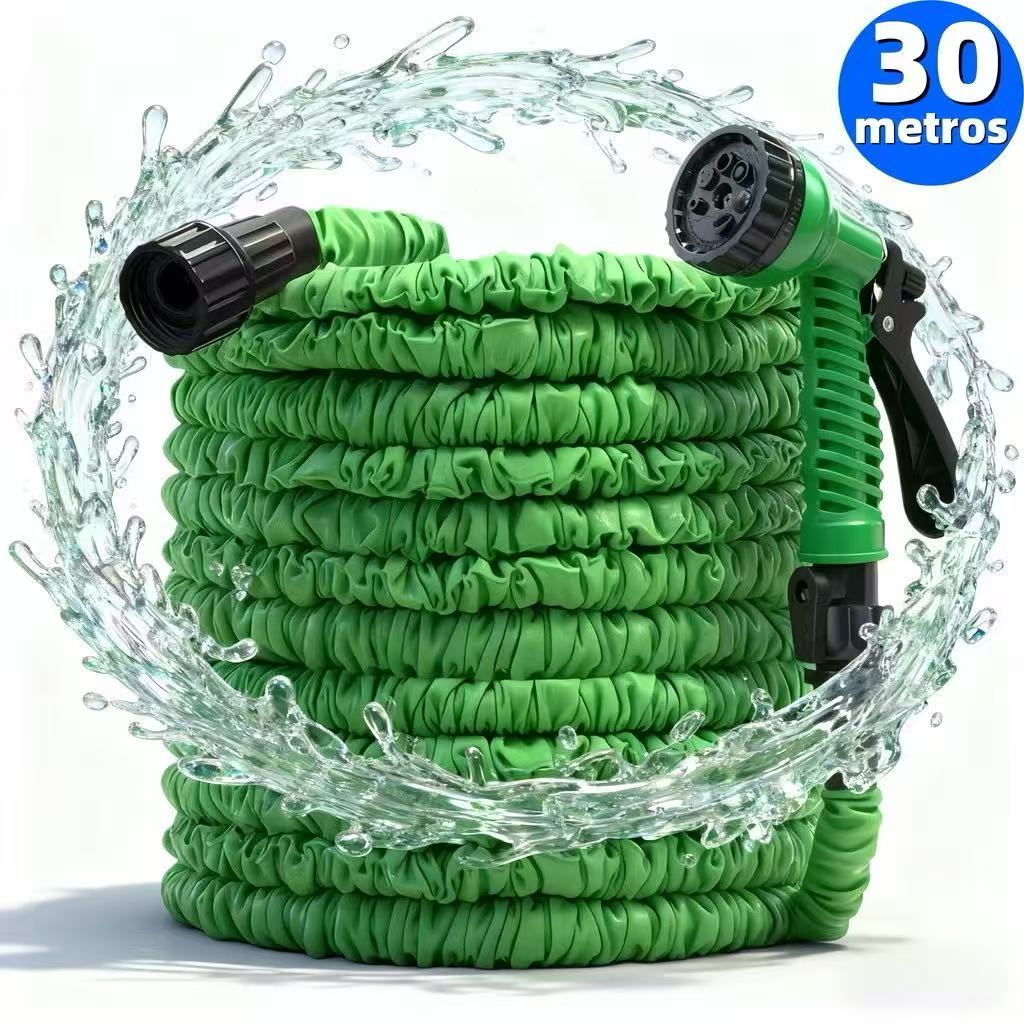 Mangueira Mágica Flexível 30M —Jato com 7 Funções, Ideal para Irrigação de Jardim e Lavagem de Carro em Oferta na Shopee