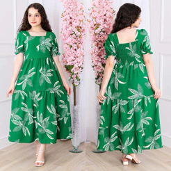 Vestido Longo Juvenil E Infantil Menina Duna Três Marias Manga Curta Princesa Blogueirinha Festas