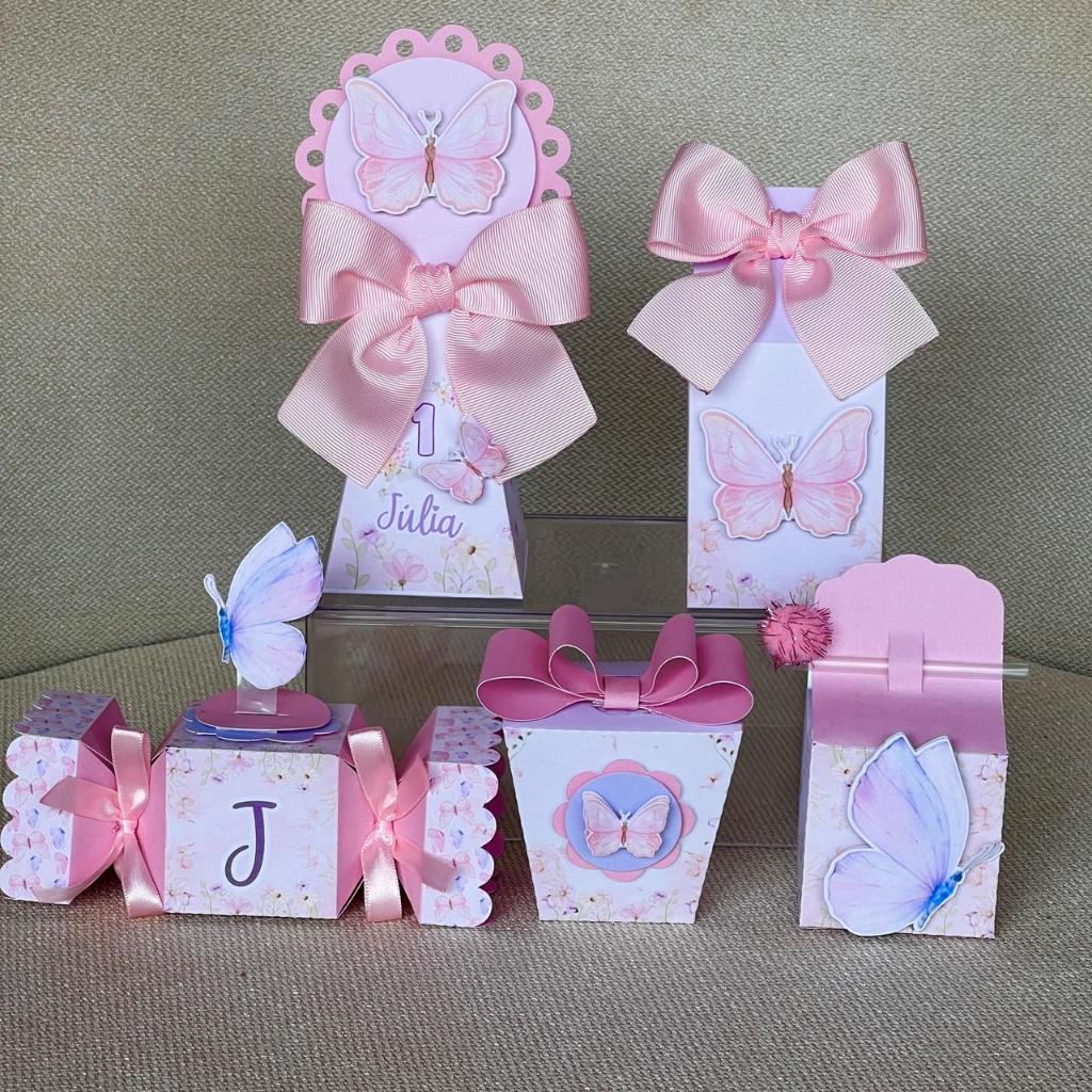 Jardim Encantado Bosque Lembrancinha Personalizada Clássico COM APLIQUE 3D caixinha festa aniversário - PEGUE E MONTE