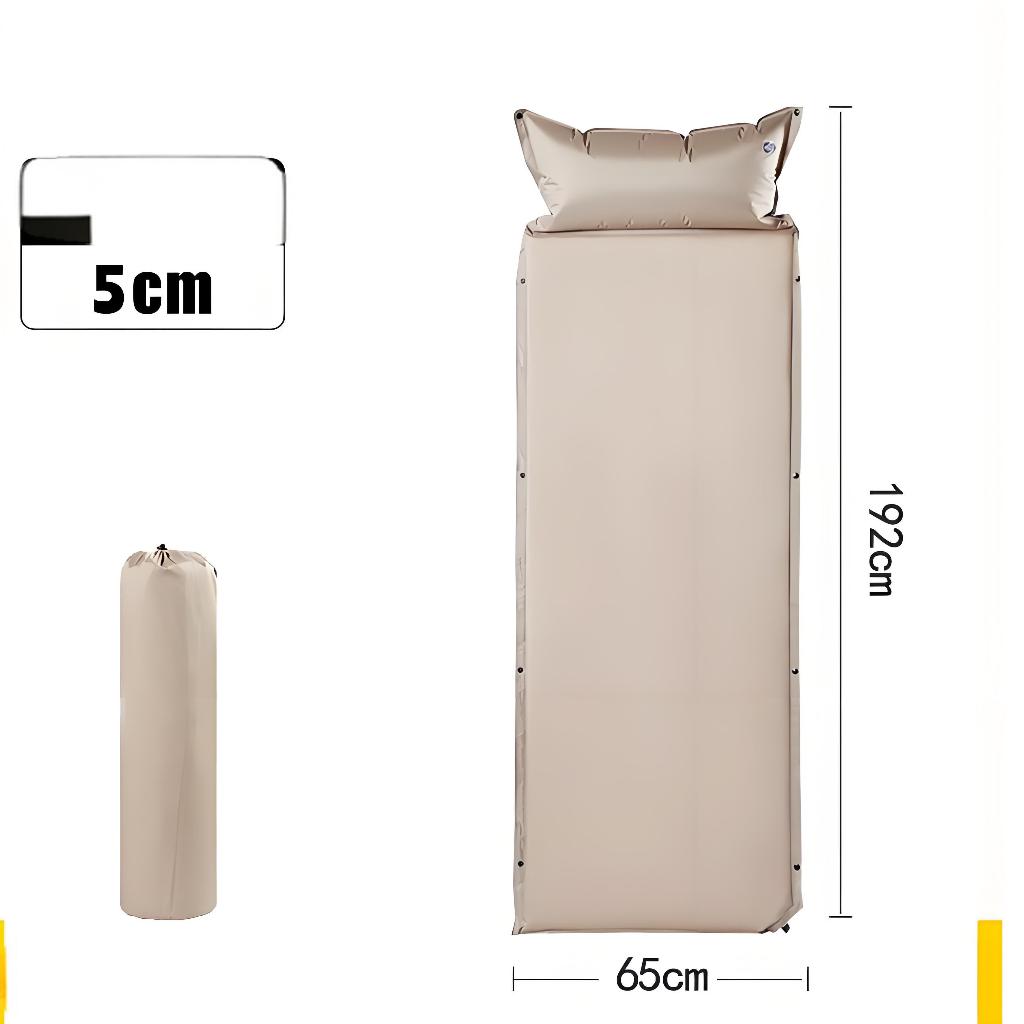 Colchão de Ar Auto Inflável 3cm | Almofada de Solo para Camping | Cama de Ar Portátil 190x67cm - Ideal para Acampar V10