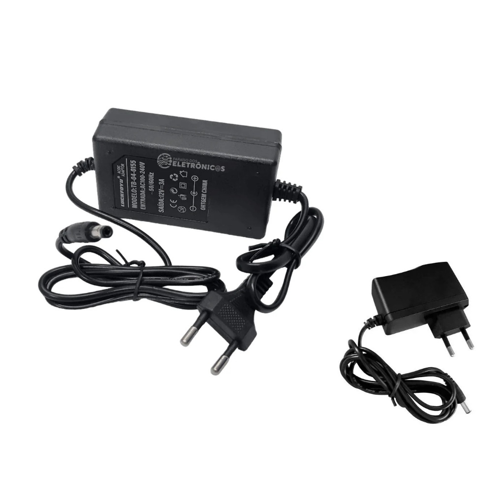 Fonte Eletrônica 2a/3a 12v com conector P4