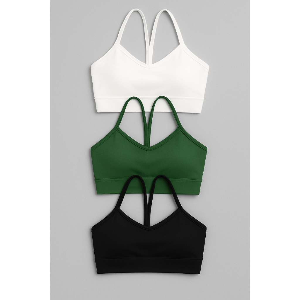 KIT TOP ALCINHA 3 PEÇAS SUPLEX COM BOJO