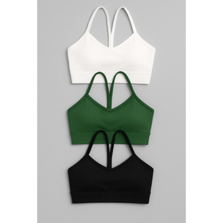KIT TOP ALCINHA 3 PEÇAS SUPLEX COM BOJO em Oferta na Shopee