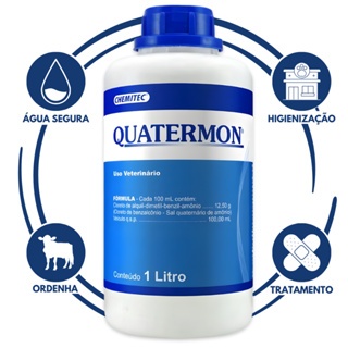 Quatermon 1 Litro Chemitec Higienização Ambientes Pecuários e Vet em Oferta na Shopee