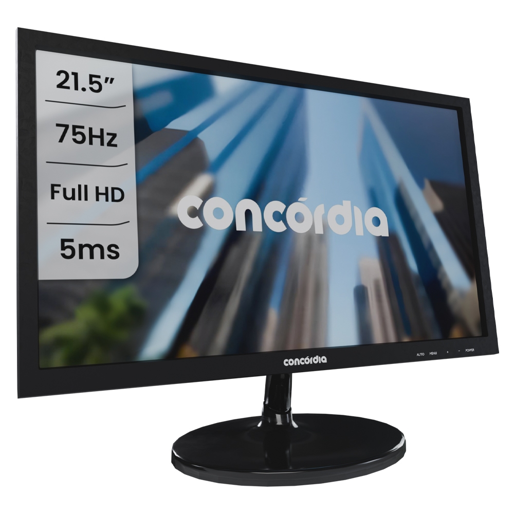Monitor Concórdia 21.5 E215 Polegadas Led - Vga Hdmi Full Hd em Oferta na Shopee