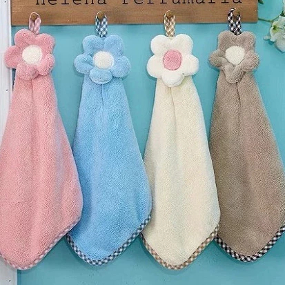 Naninha para Bebê, Toalha De Mão, Flor De Pelúcia Cozinha, Banheiro, Quarto- HY802631