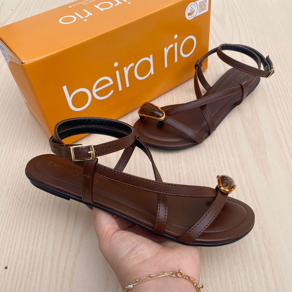 Rasteirinha Sandália Feminino Beira rio Plana Trançada Conforto Moda Verão em Oferta na Shopee