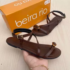 Rasteirinha Sandália Feminino Beira rio Plana Trançada Conforto Moda Verão