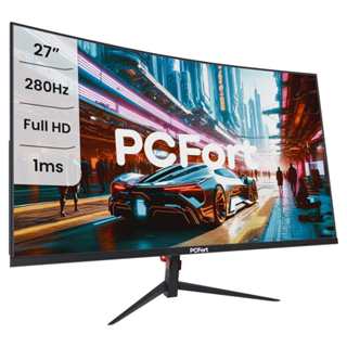 Monitor Gamer Curvo PCFort U270F 27" 1ms 280Hz LED Full HD 100% sRGB 2xHDMI 2xDisplay Port Freesync/Gsync em Oferta na Shopee