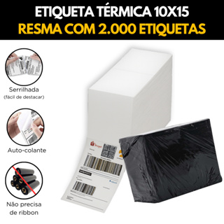 2000 Etiquetas Térmicas 10x15cm Formato Resma Barata em Oferta na Shopee