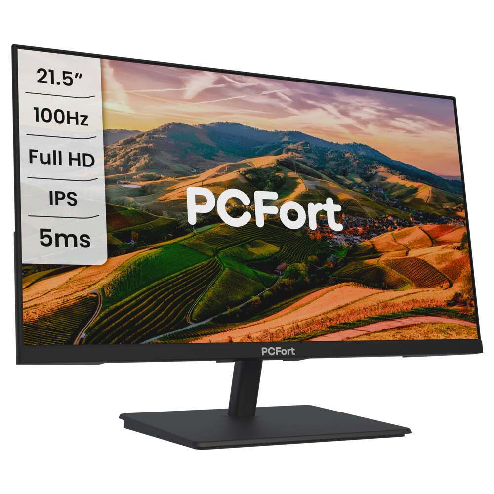 Monitor PCFort T217 21.5'' IPS VGA - HDMI - VESA em Oferta na Shopee