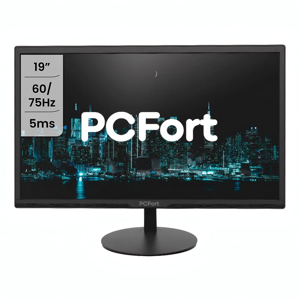 Monitor Empresarial PCFort F1930 19 VGA - HDMI - VESA em Oferta na Shopee