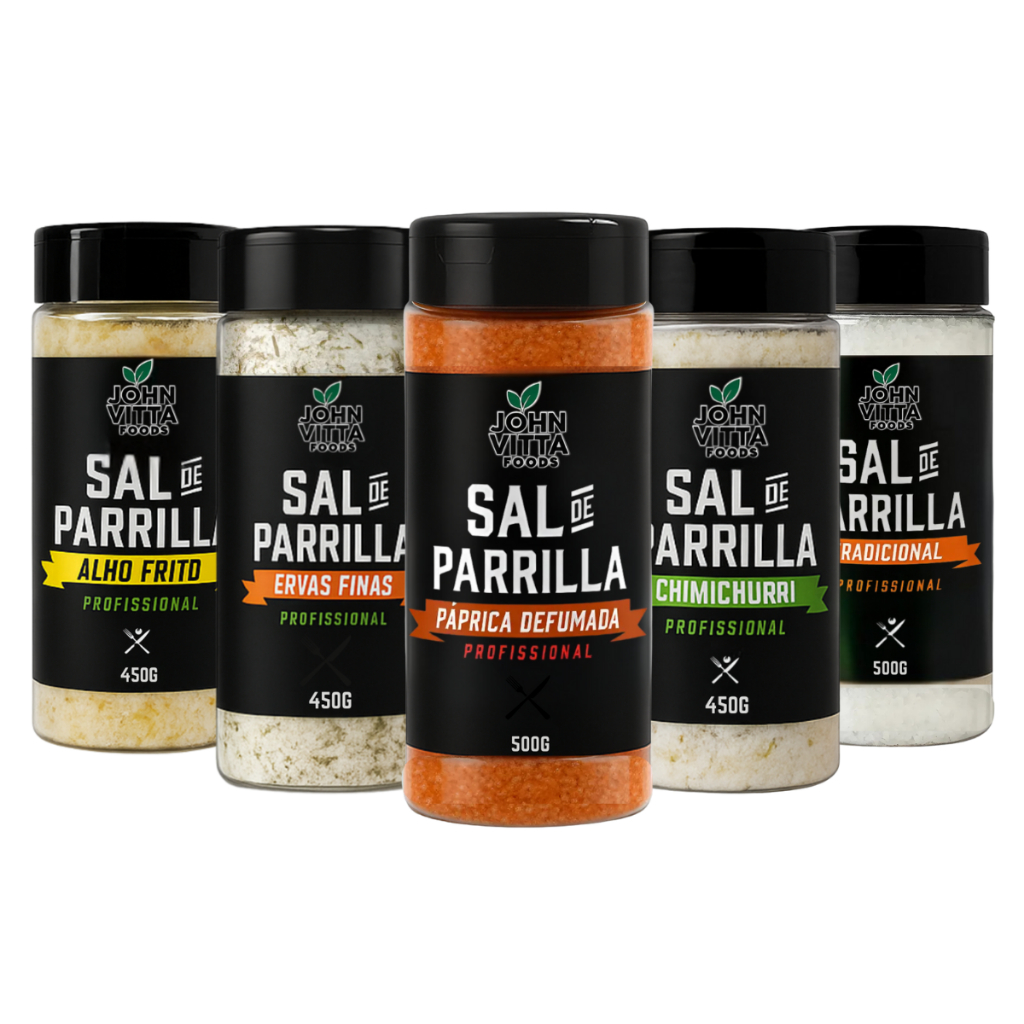 Kit 5 Sal De Parrila Temperado Churrasco Gourmet Cozinha Profissional