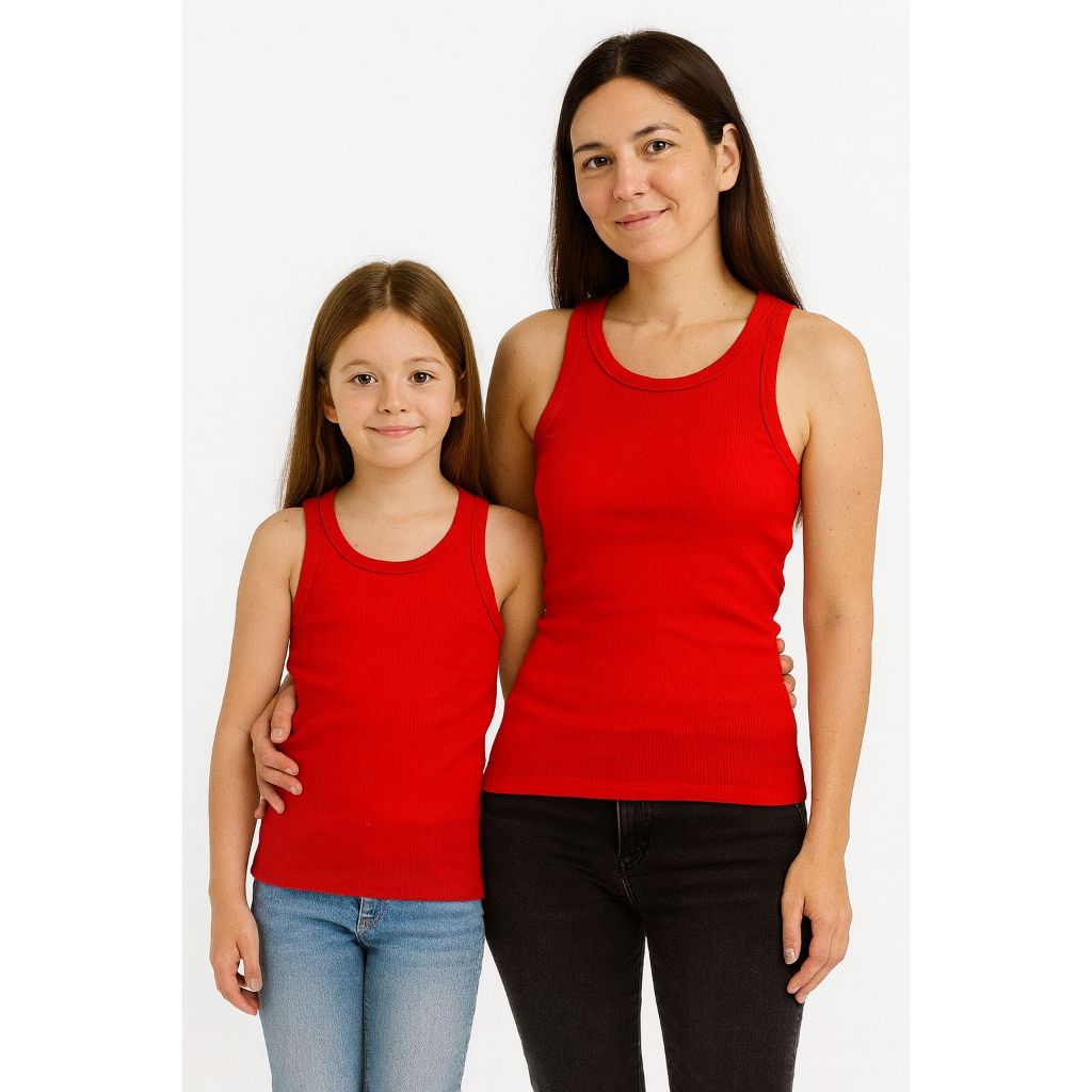 Kit Regata Mãe e Filha verão Canelada Roupa Infantil Juvenil Adulta Combinando — imagem 2 de 2