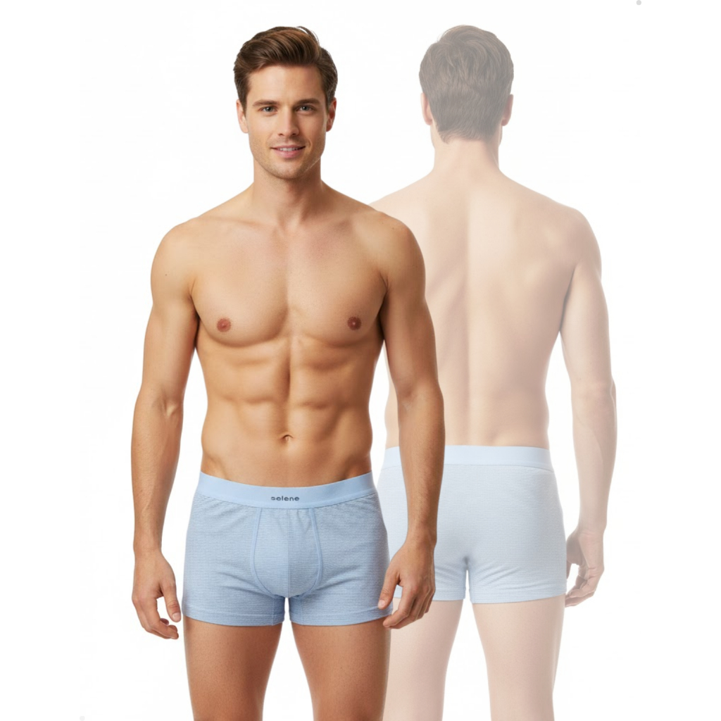 Kit 03 Cuecas Boxer Selene Em Poliamida Sem Costura Confortável Cueca Masculina Pacote Box Adulto Original