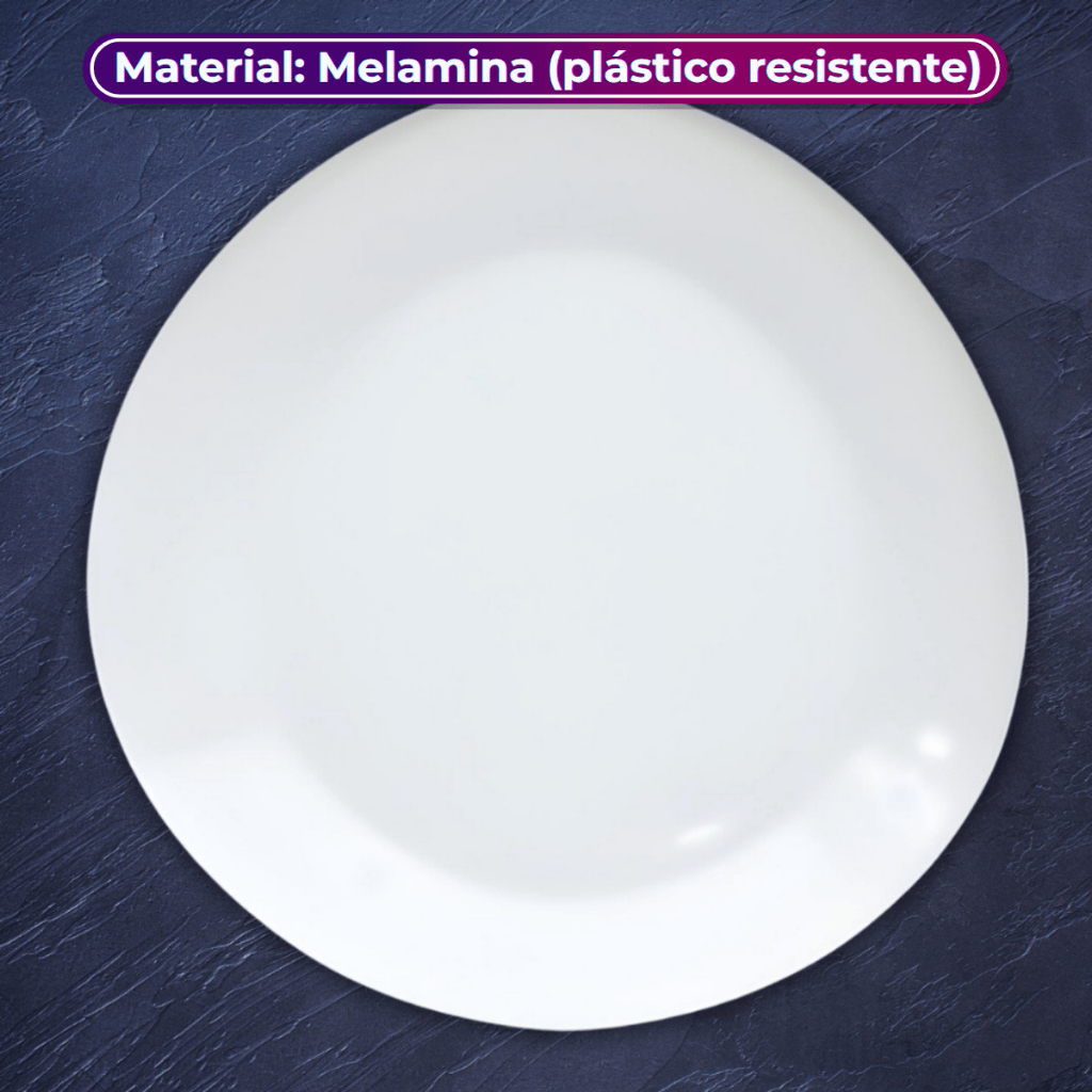 Prato Triangular Raso 21,6cm Melamina Branca Premium Moderno e Durável para Buffet - Bestfer