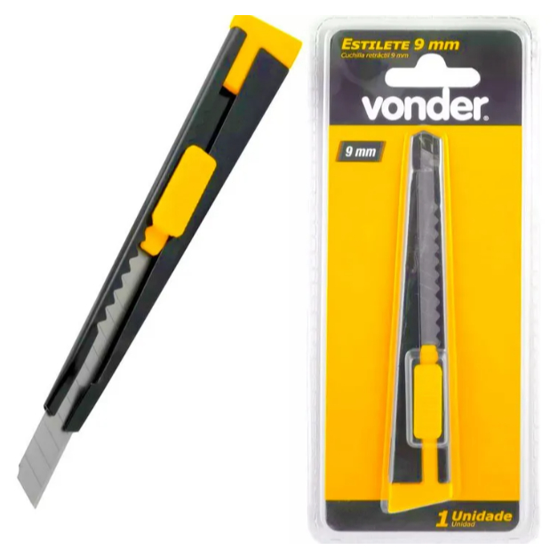 Estilete 9mm Vonder EST09 – Corte Preciso e Seguro em Oferta na Shopee