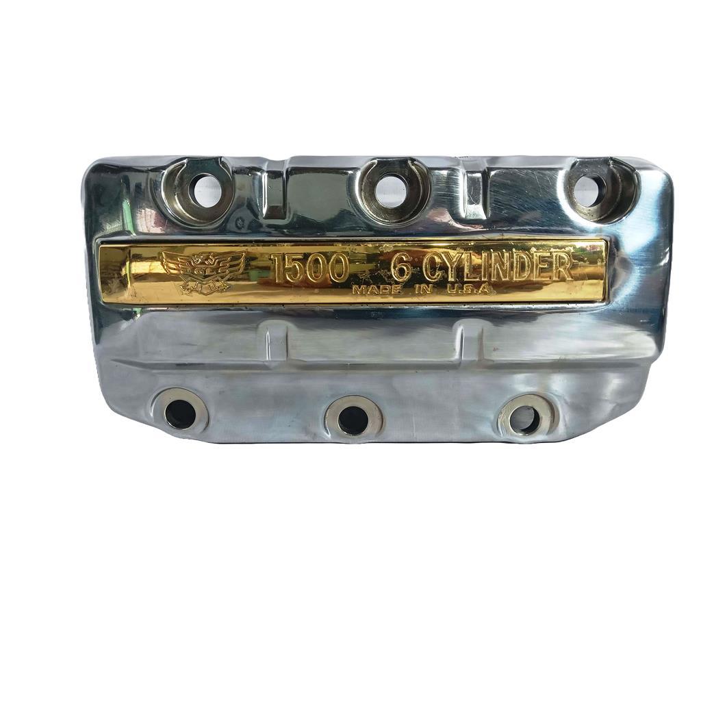 TAMPA DE VALVULA DIREITA HONDA GOLDWING 1500 CROMADA COM SIMBOLO DOURADO PN 12310-MW5-770