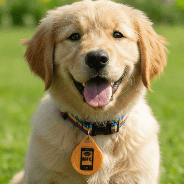 Plaquinha Pet NFC Cães e Gatos | Proteção Inteligente com Identificação por Aproximação