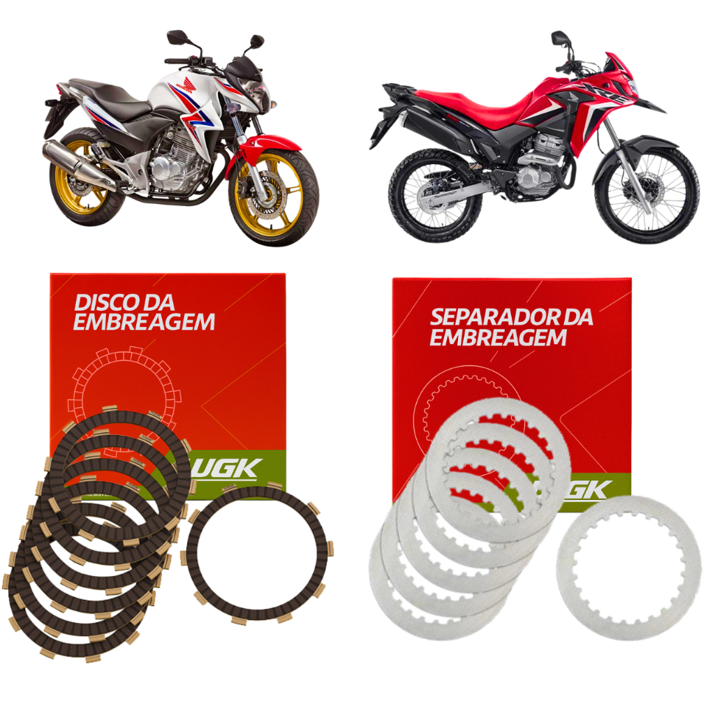 Kit Disco + Separador Embreagem Honda Cb 300 / Xre 300 - Wgk